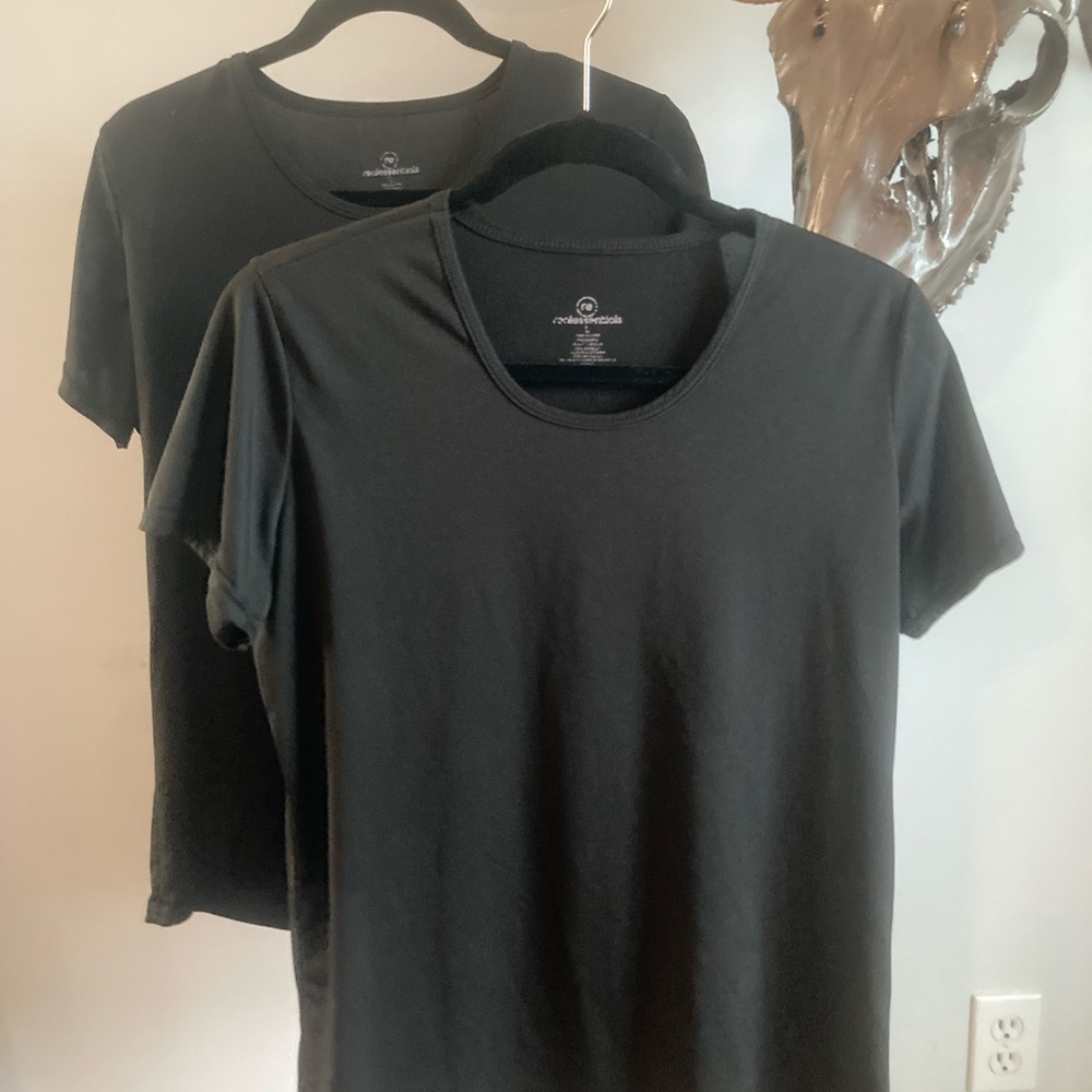 RealEssential 2pk Black Short Sleeve Tee